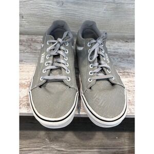Vans Mens Low‎ Top Sneakers Gray Textured Logo Casual Lace Up Shoes Size 8